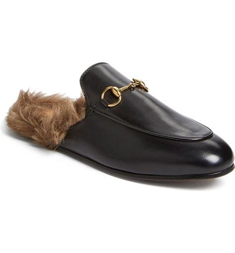 gucci loafers kangaroo fur